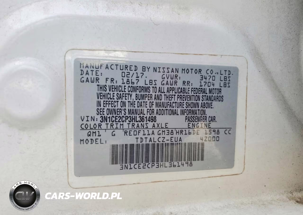 2017 Nissan Versa Note S Plus VIN:3N1CE2CP3HL361498 - 12