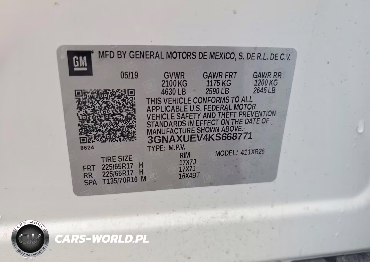2019 Chevrolet Equinox Lt VIN:3GNAXUEV4KS668771 - 13