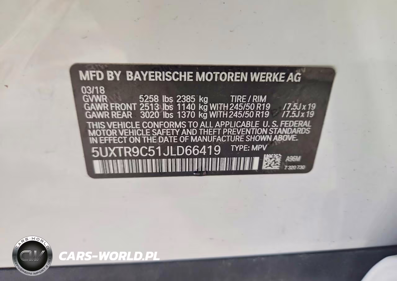 2018 BMW X3 xDrive30I VIN:5UXTR9C51JLD66419 - 13