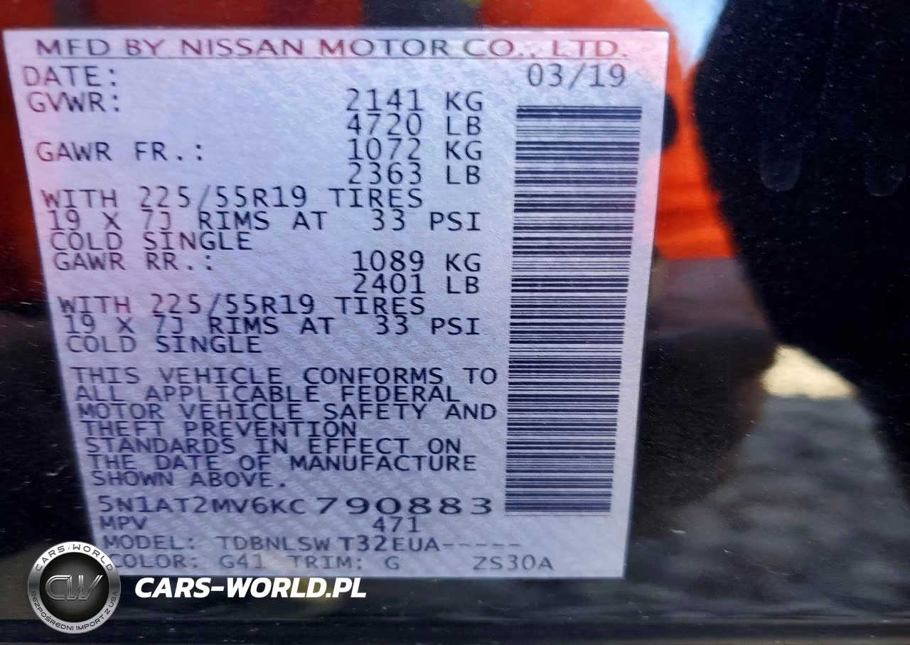 2019 Nissan Rogue Sl VIN:5N1AT2MV6KC790883 - 13