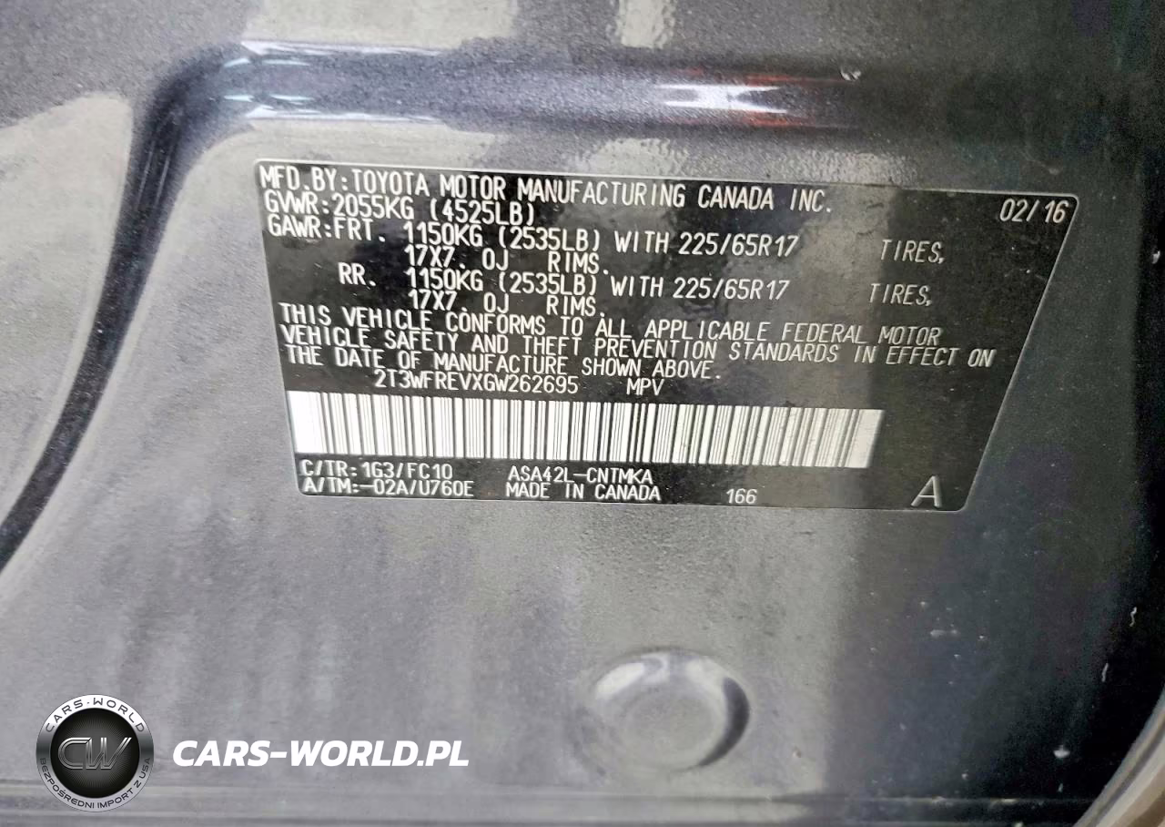 2016 Toyota Rav4 Xle VIN:2T3WFREVXGW262695 - 13