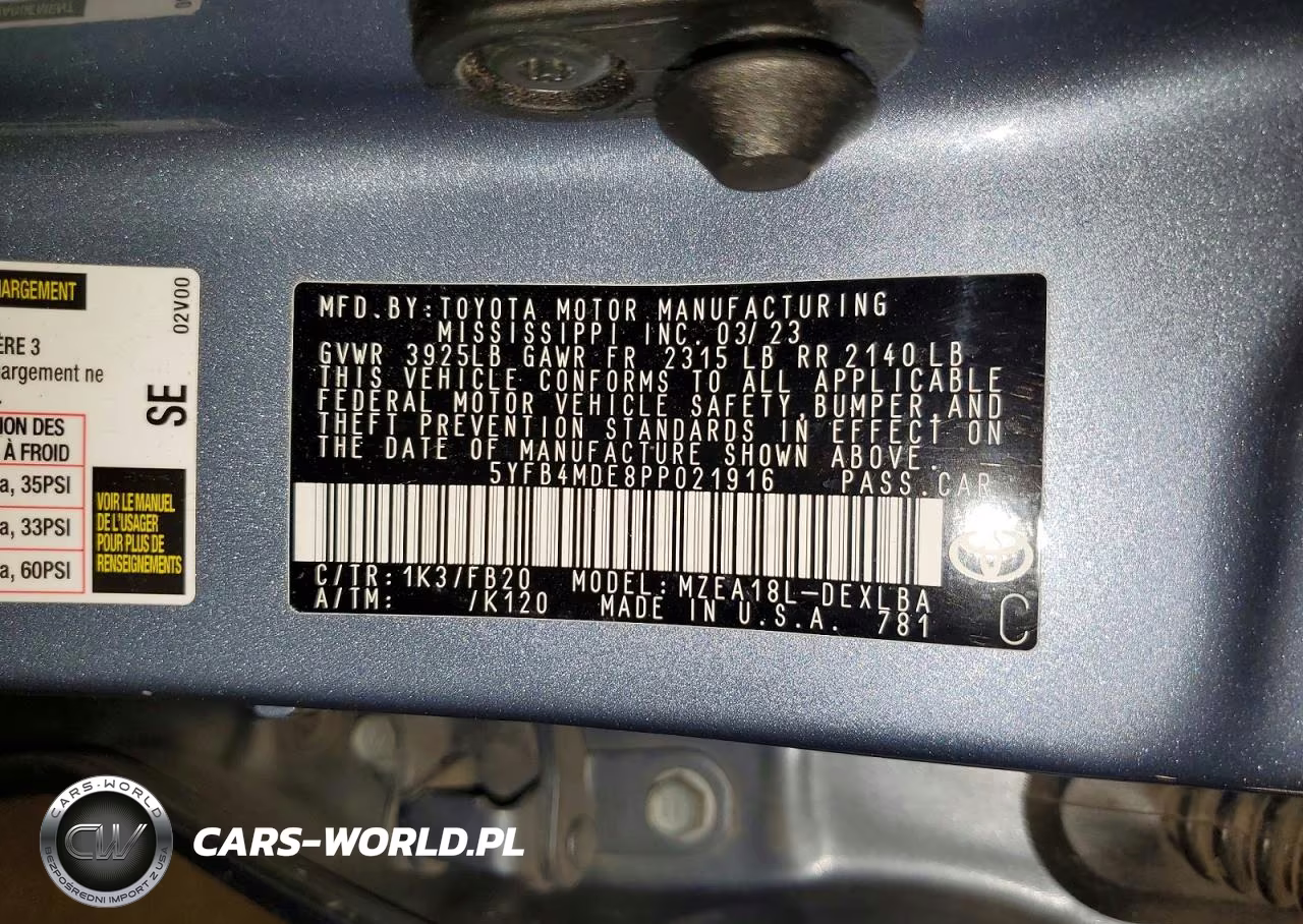 2023 Toyota Corolla Le VIN:5YFB4MDE8PP021916 - 13