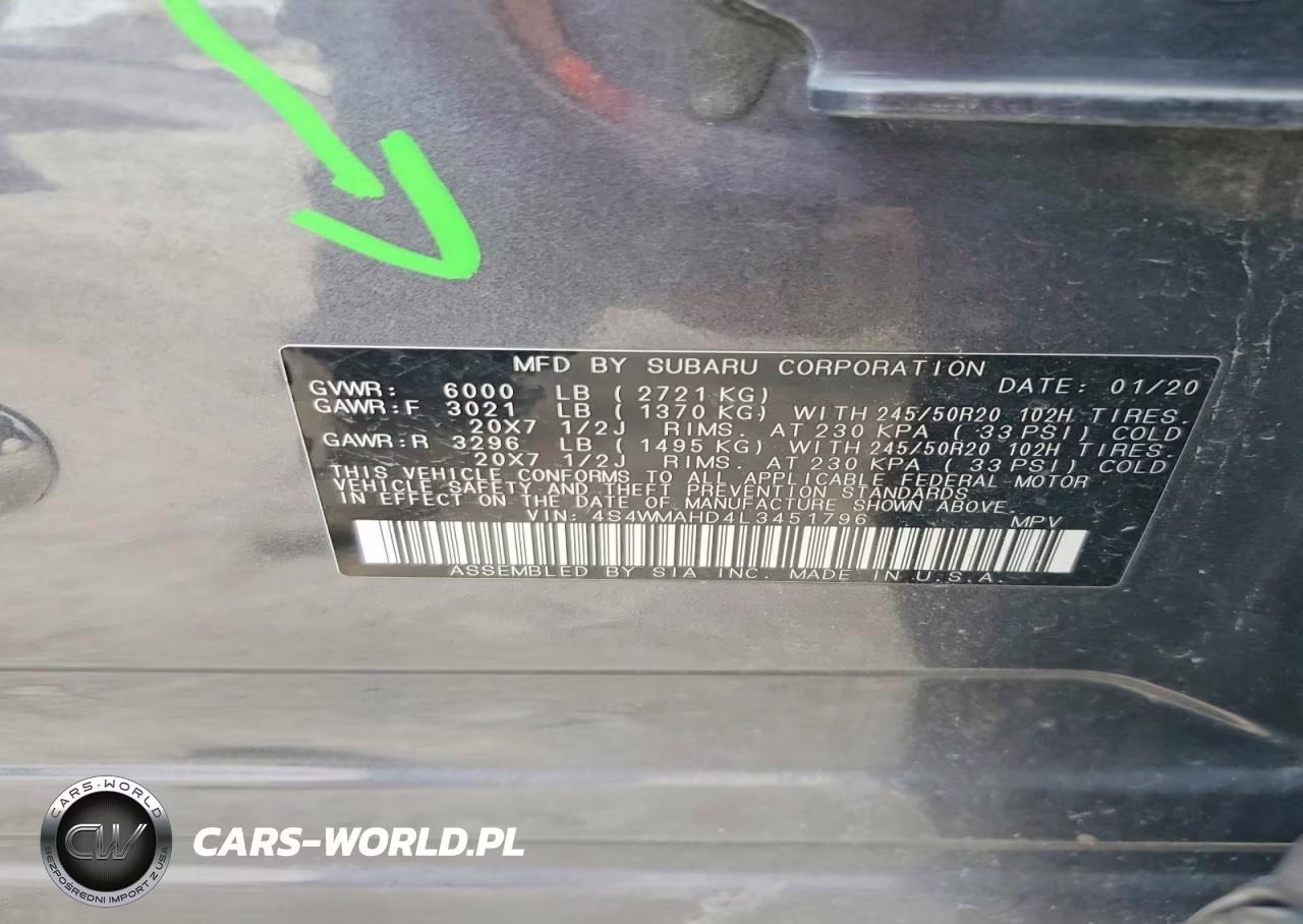 2020 Subaru Ascent Premium VIN:4S4WMAHD4L3451796 - 12