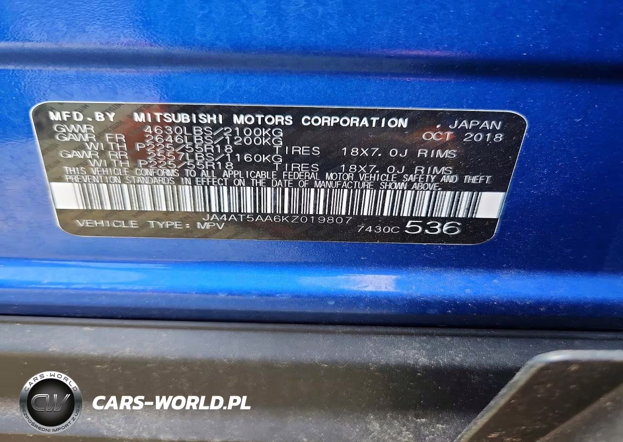 2019 Mitsubishi Eclipse Cross Se VIN:JA4AT5AA6KZ019807 - 14