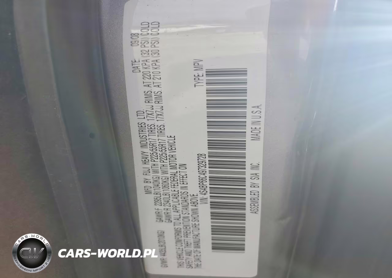 2009 Subaru Outback 2.5I Limited VIN:4S4BP66C497329728 - 13