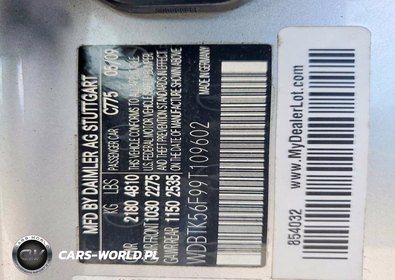 2009 Mercedes-Benz Clk 350 VIN:WDBTK56F99T109602 - 12