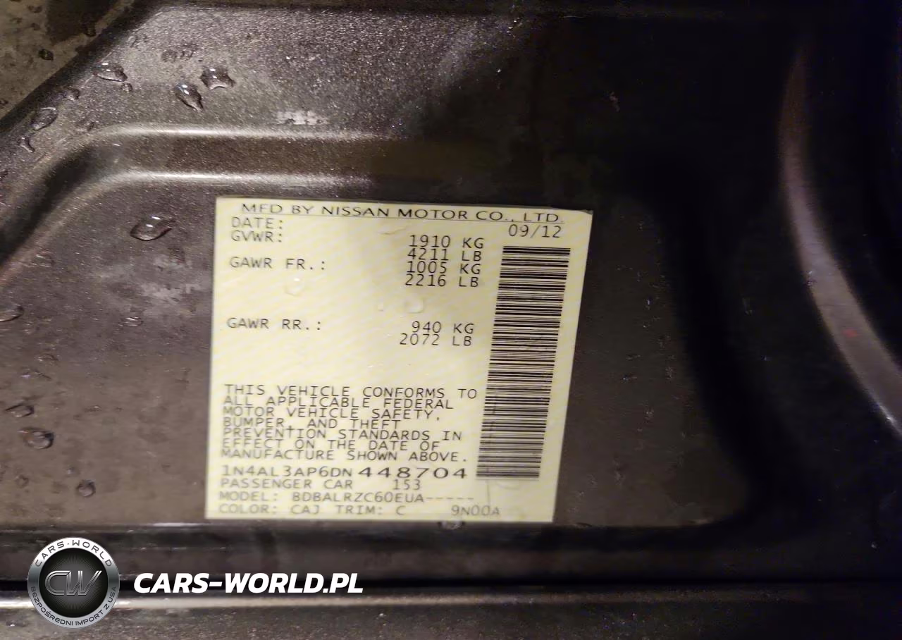 2013 Nissan Altima 2.5 VIN:1N4AL3AP6DN448704 - 12