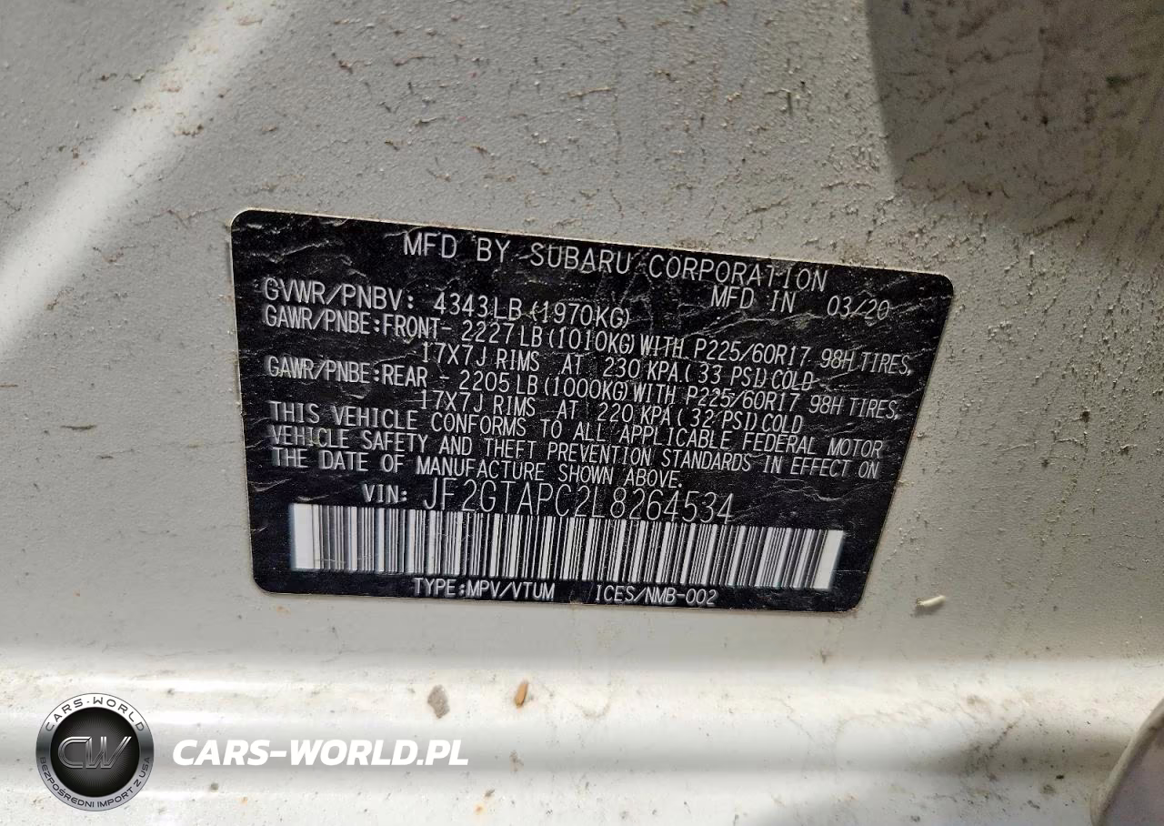 2020 Subaru Crosstrek Premium VIN:JF2GTAPC2L8264534 - 12