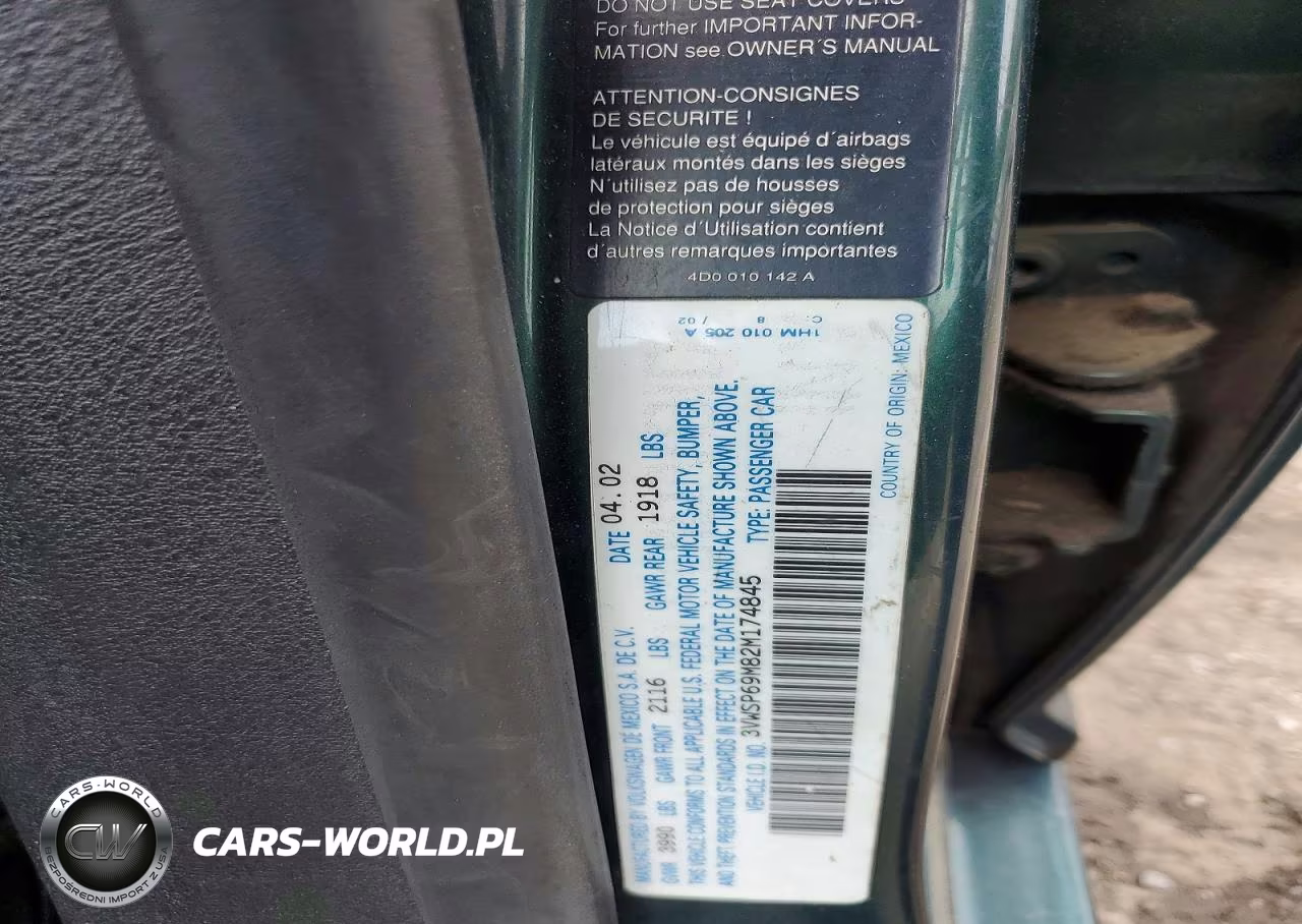 2002 Volkswagen Jetta Gls Tdi VIN:3VWSP69M82M174845 - 12