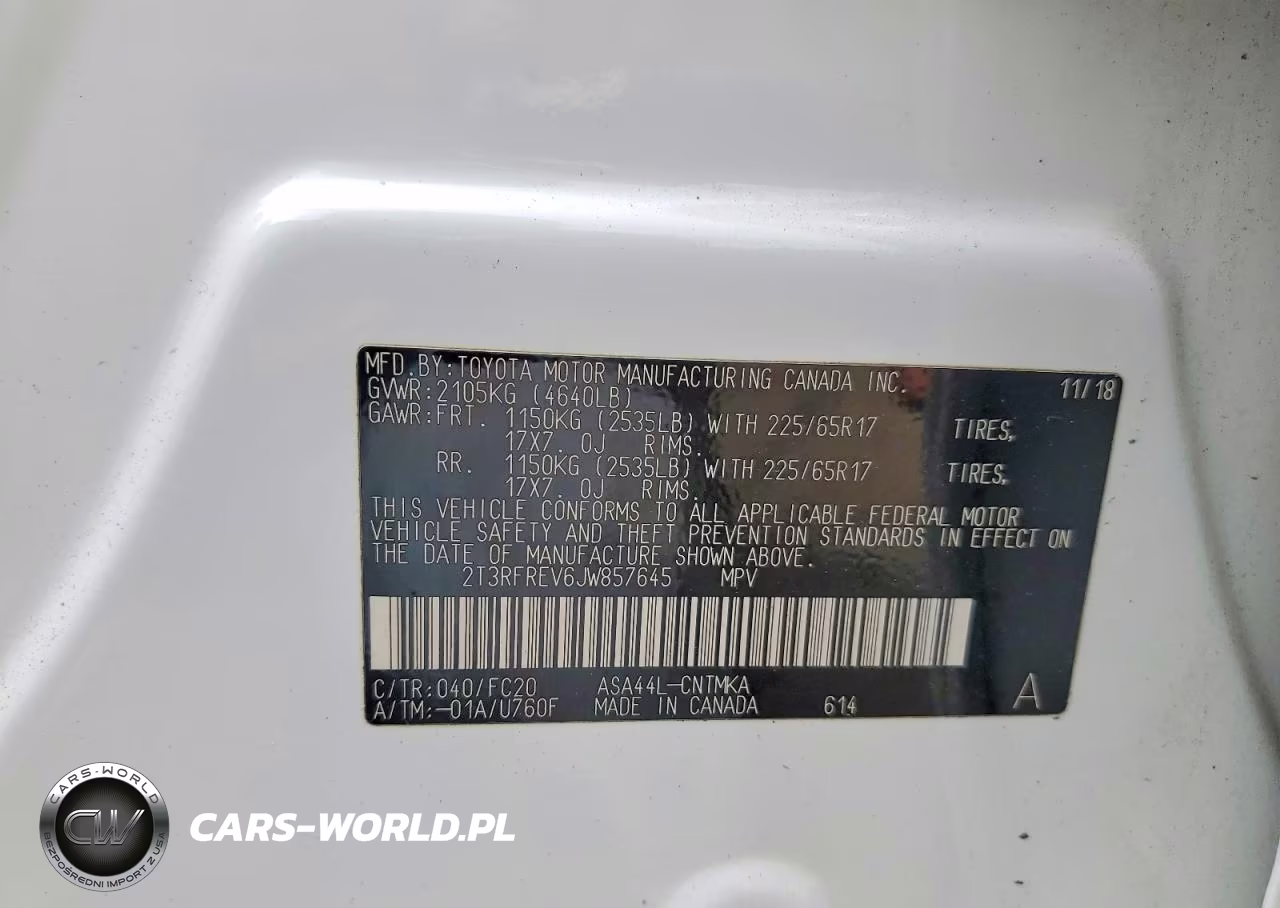 2018 Toyota Rav4 Xle VIN:2T3RFREV6JW857645 - 13