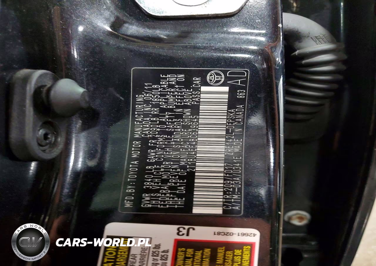 2011 Toyota Corolla S VIN:2T1BU4EE4BC639645 - 12