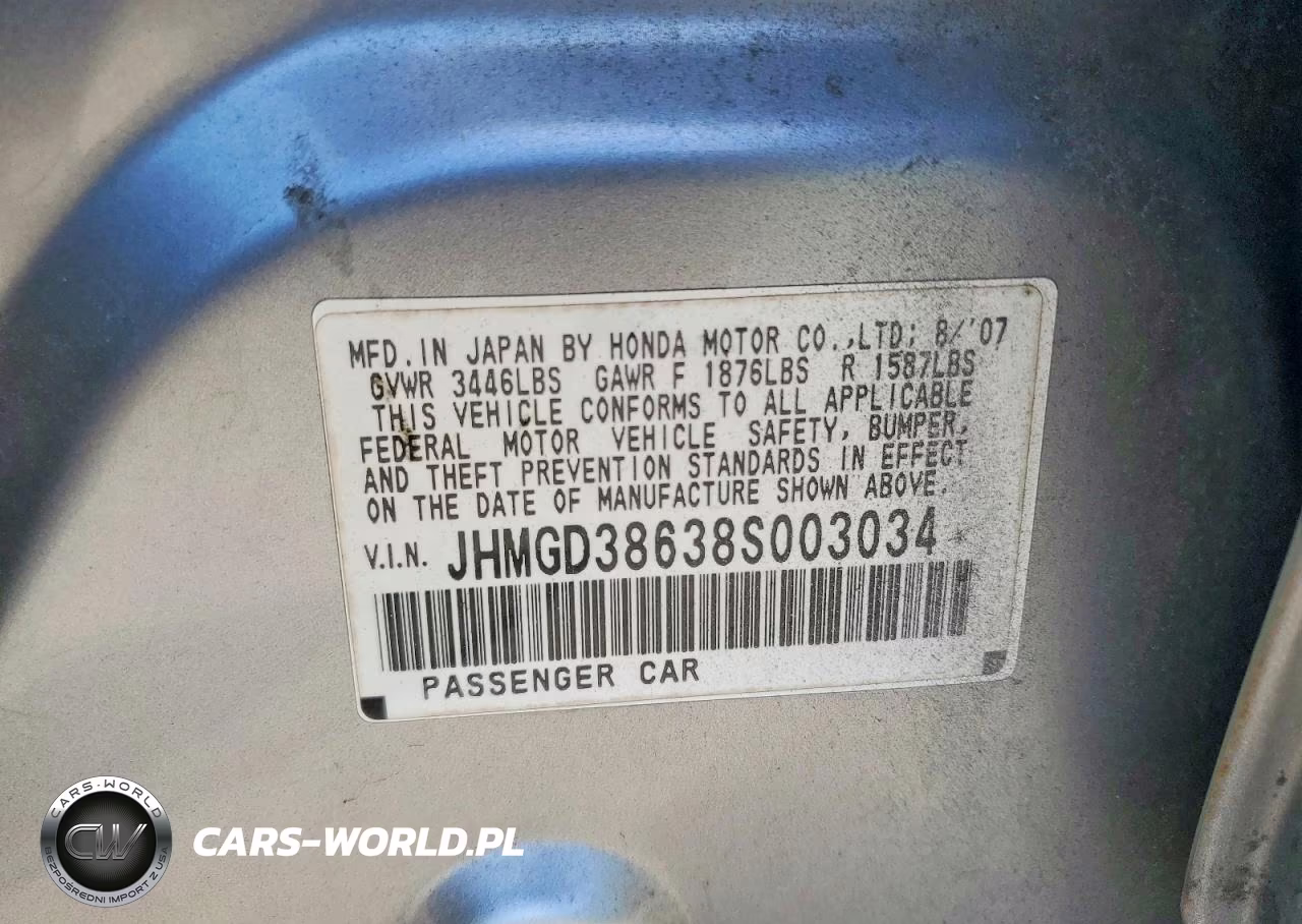 2008 Honda Fit Sport VIN:JHMGD38638S003034 - 13