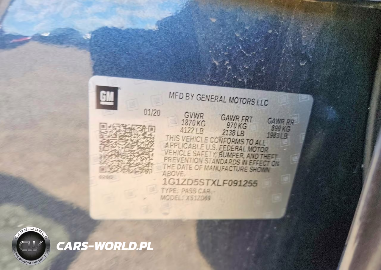 2020 Chevrolet Malibu Lt VIN:1G1ZD5STXLF091255 - 13