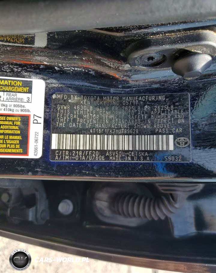 2017 Toyota Camry Se VIN:4T1BF1FK2HU789628 - 12