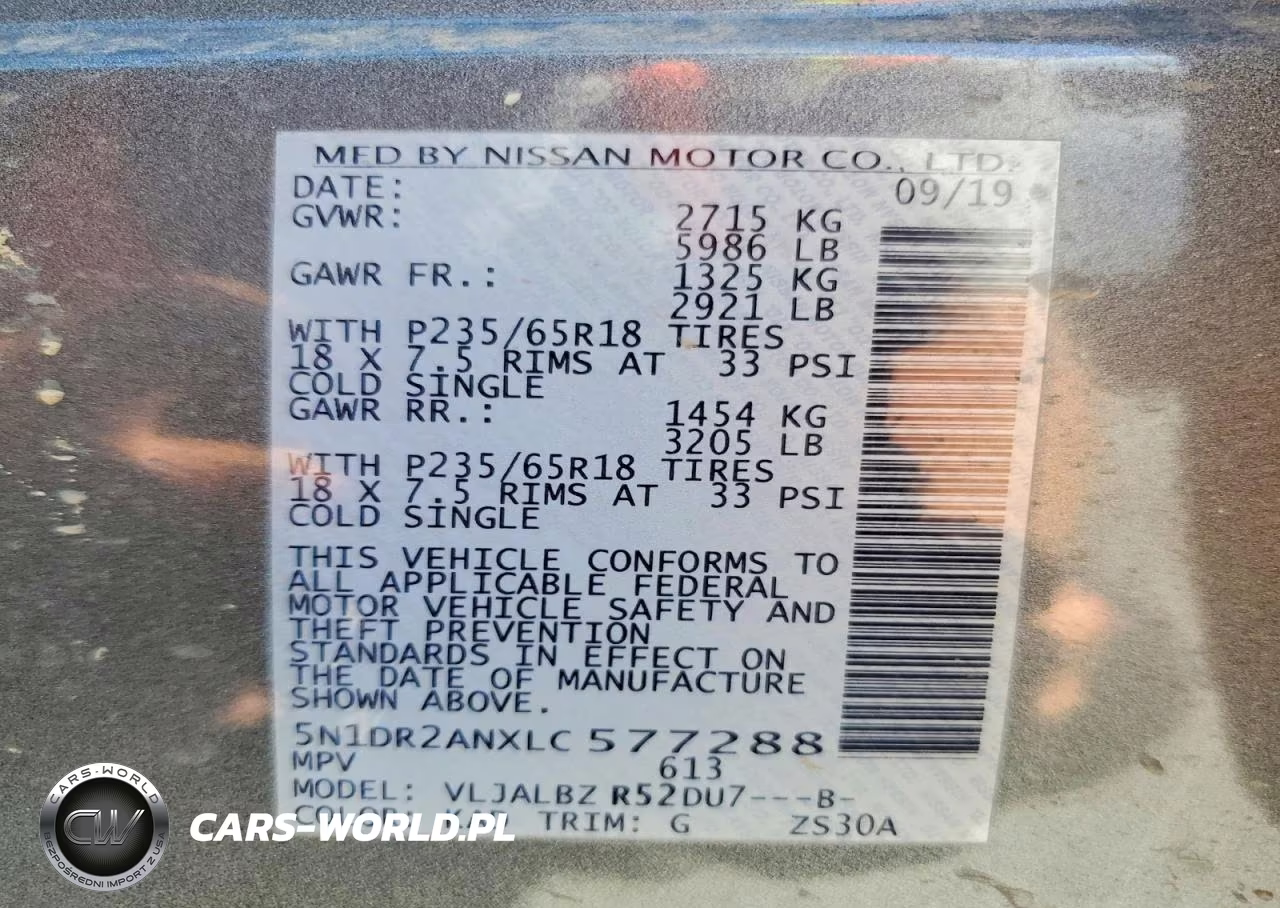 2020 Nissan Pathfinder S VIN:5N1DR2ANXLC577288 - 13