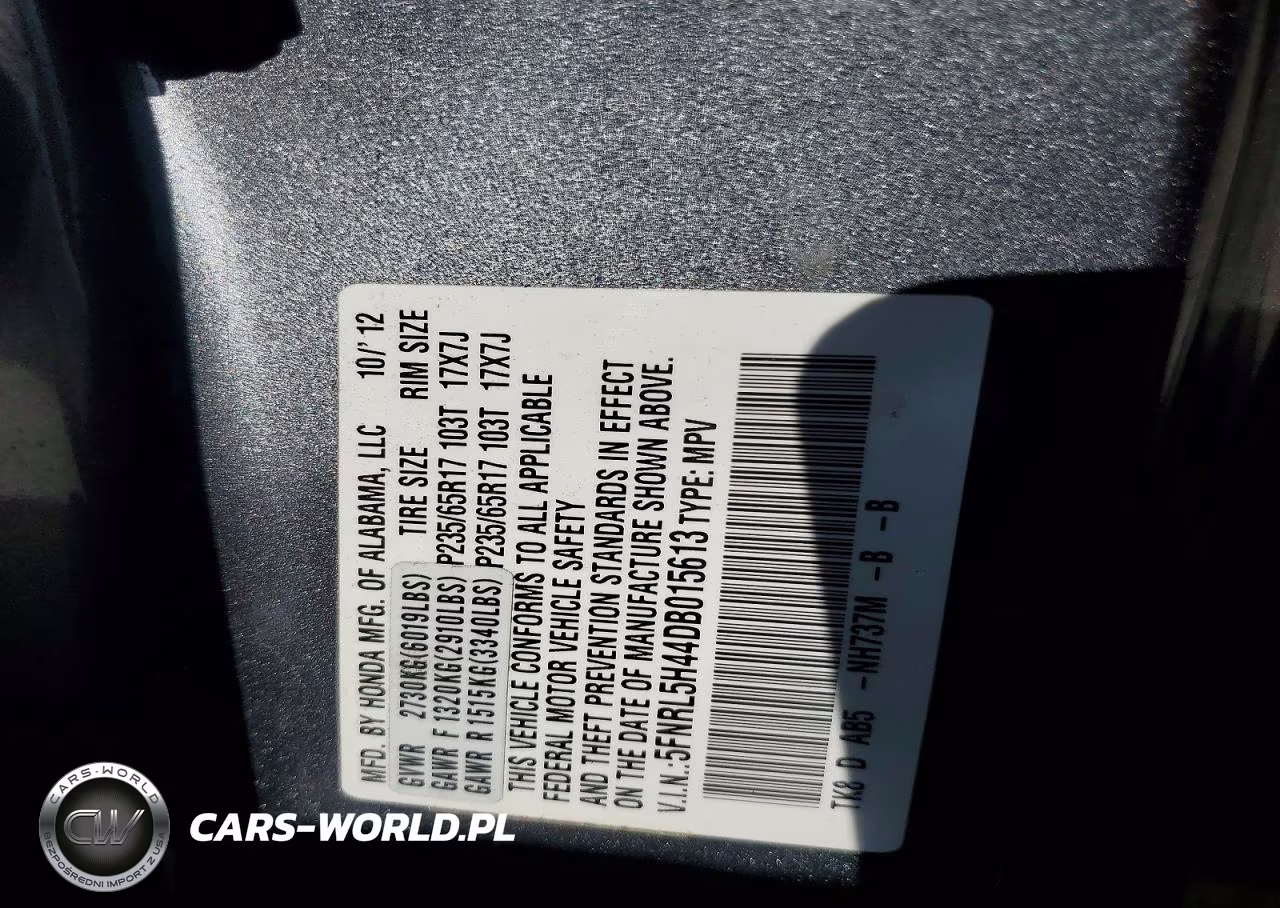 2013 Honda Odyssey Ex VIN:5FNRL5H44DB015613 - 13