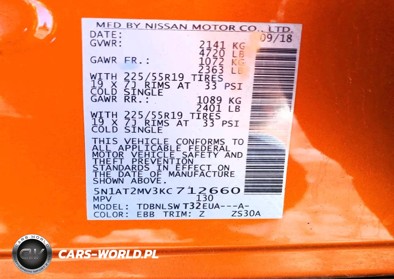 2019 Nissan Rogue Sl VIN:5N1AT2MV3KC712660 - 13