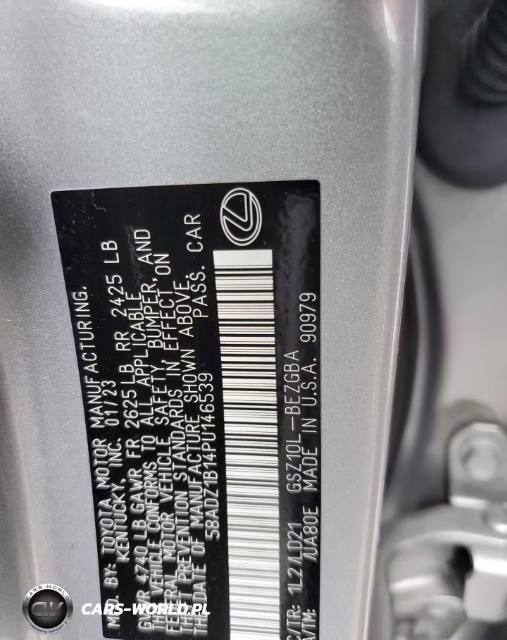 2023 Lexus Es 350 Base VIN:58ADZ1B14PU146539 - 12