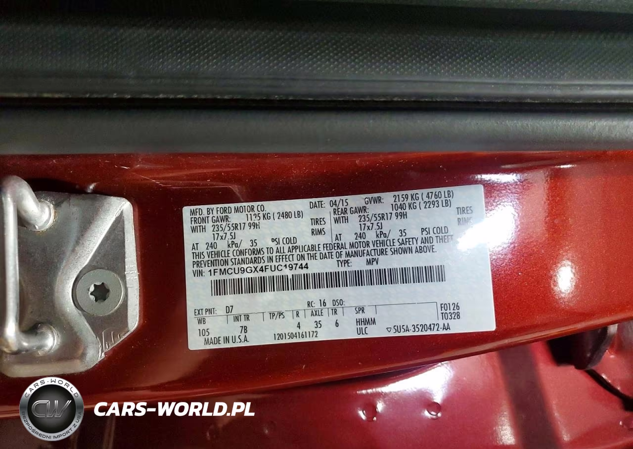 2015 Ford Escape Se VIN:1FMCU9GX4FUC19744 - 13