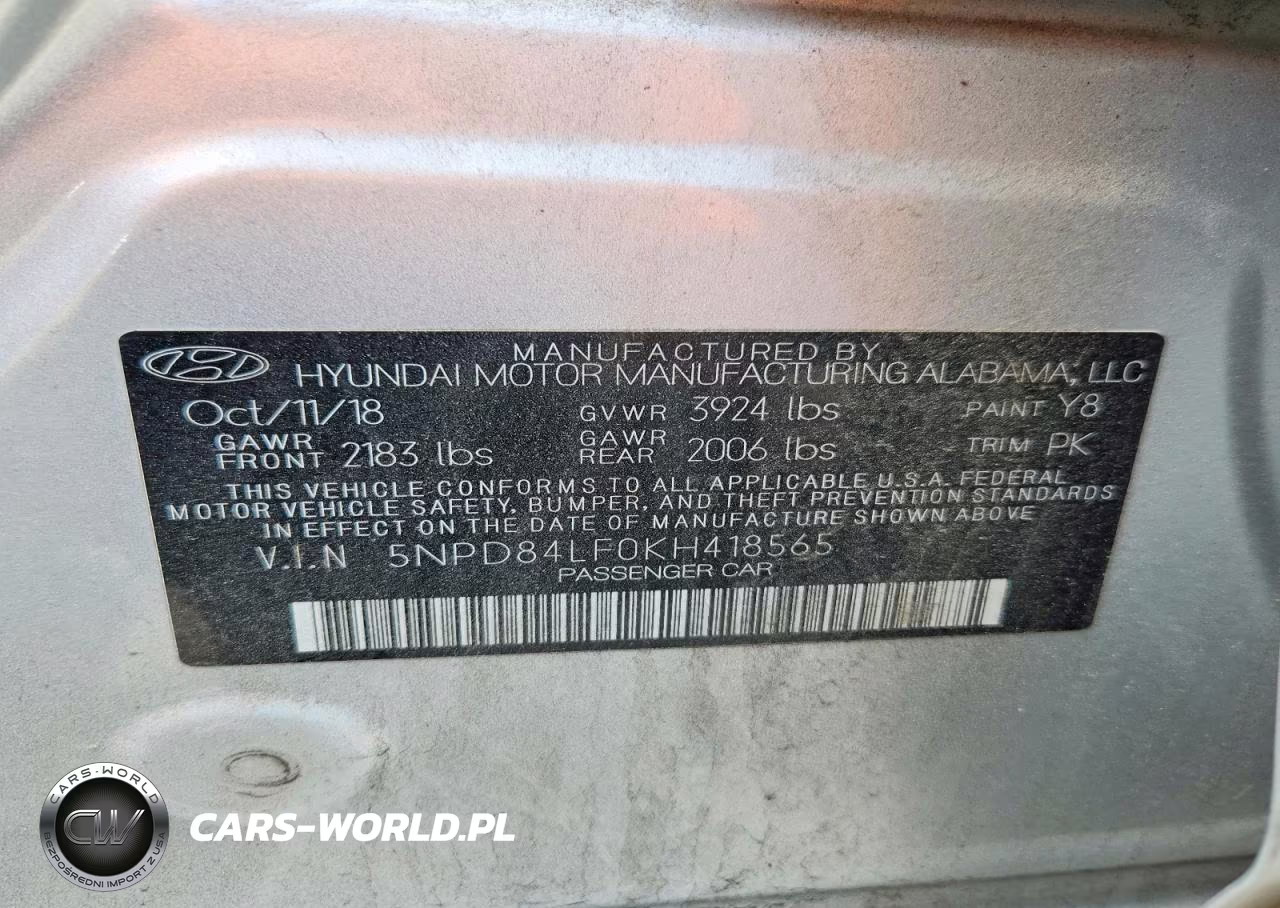 2019 Hyundai Elantra Sel VIN:5NPD84LF0KH418565 - 12