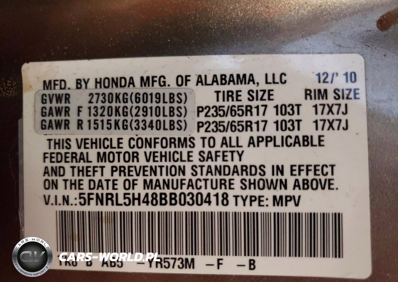 2011 Honda Odyssey Ex VIN:5FNRL5H48BB030418 - 13
