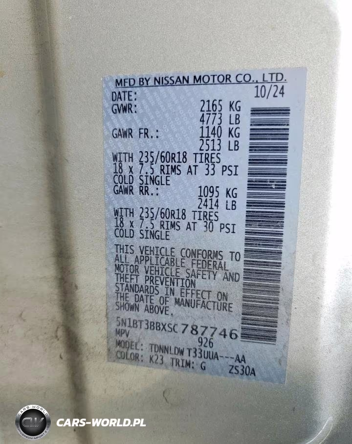 2025 Nissan Rogue Sv VIN:5N1BT3BBXSC787746 - 13