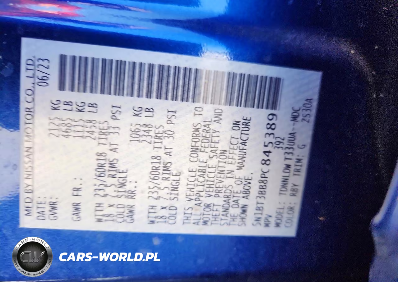 2023 Nissan Rogue Sv VIN:5N1BT3BB8PC845389 - 13