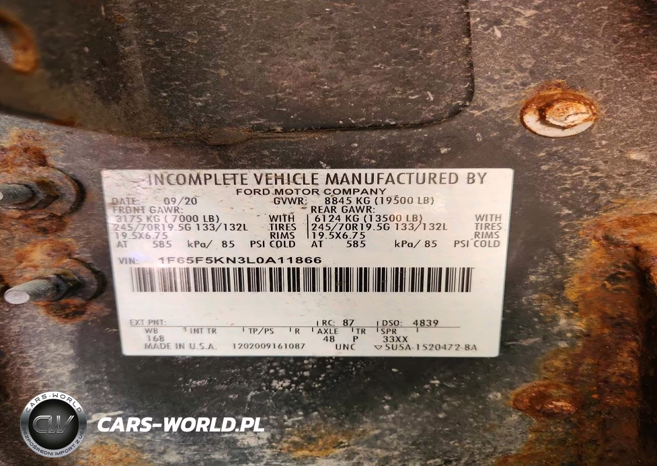 2020 Ford F59 VIN:1F65F5KN3L0A11866 - 13