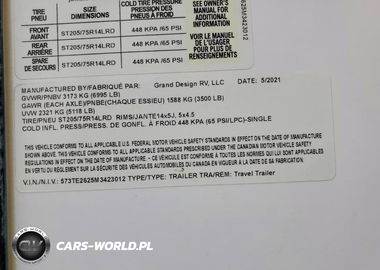 2021 Grand Design Imagine Camper VIN:573TE2625M3423012 - 10