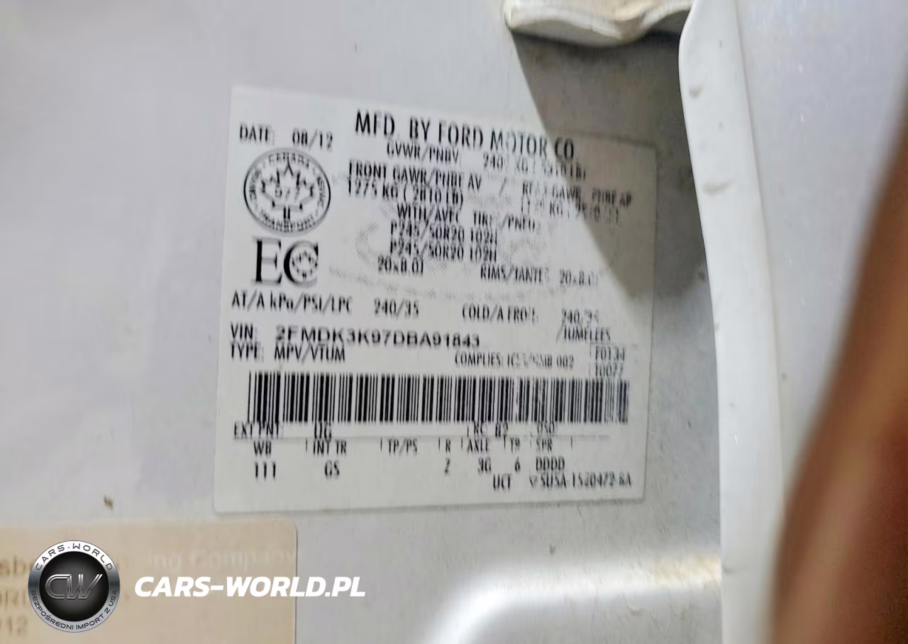 2013 Ford Edge VIN:2FMDK3K97DBA91843 - 13