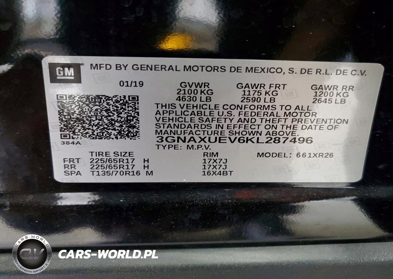 2019 Chevrolet Equinox Lt VIN:3GNAXUEV6KL287496 - 12
