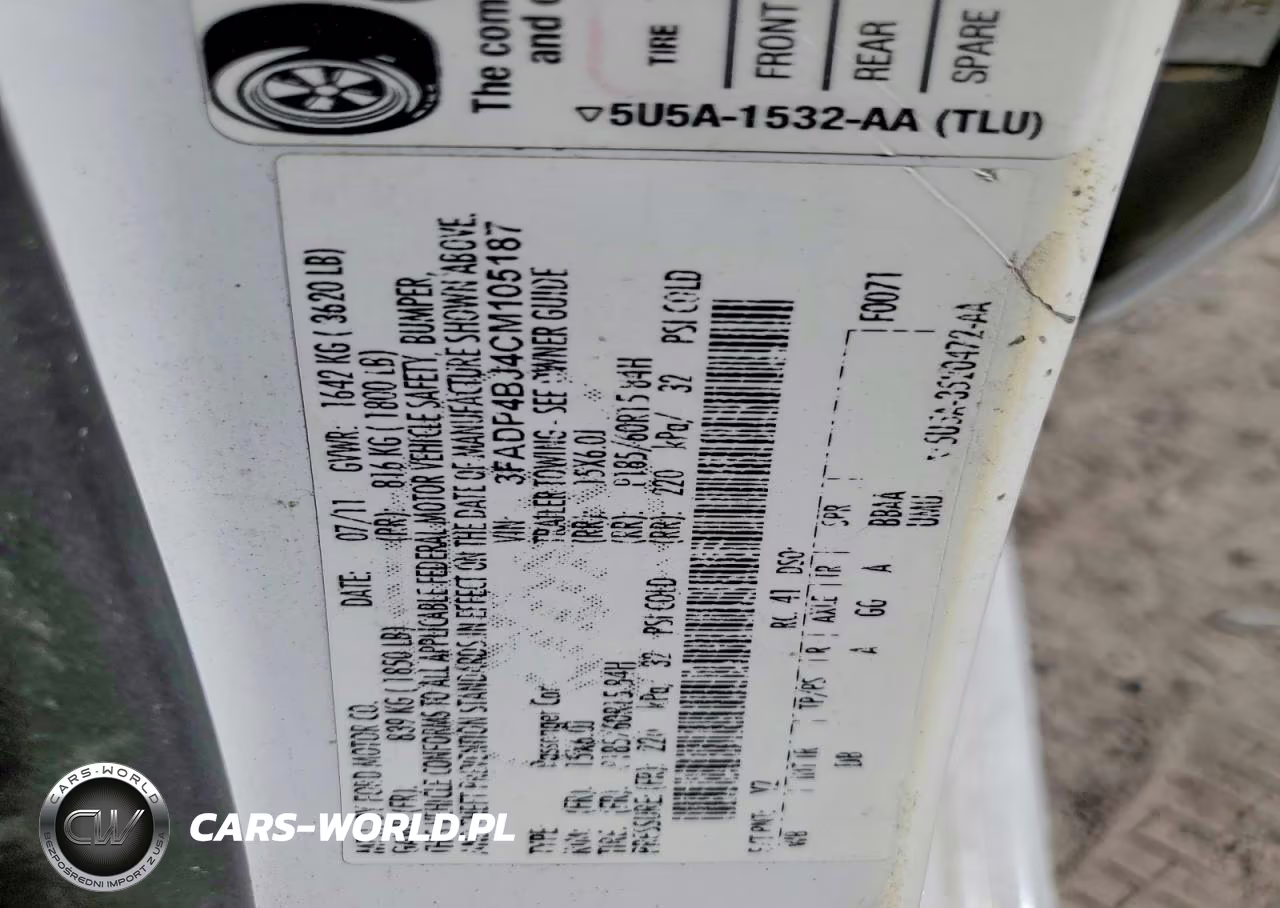 2012 Ford Fiesta Se VIN:3FADP4BJ4CM105187 - 12