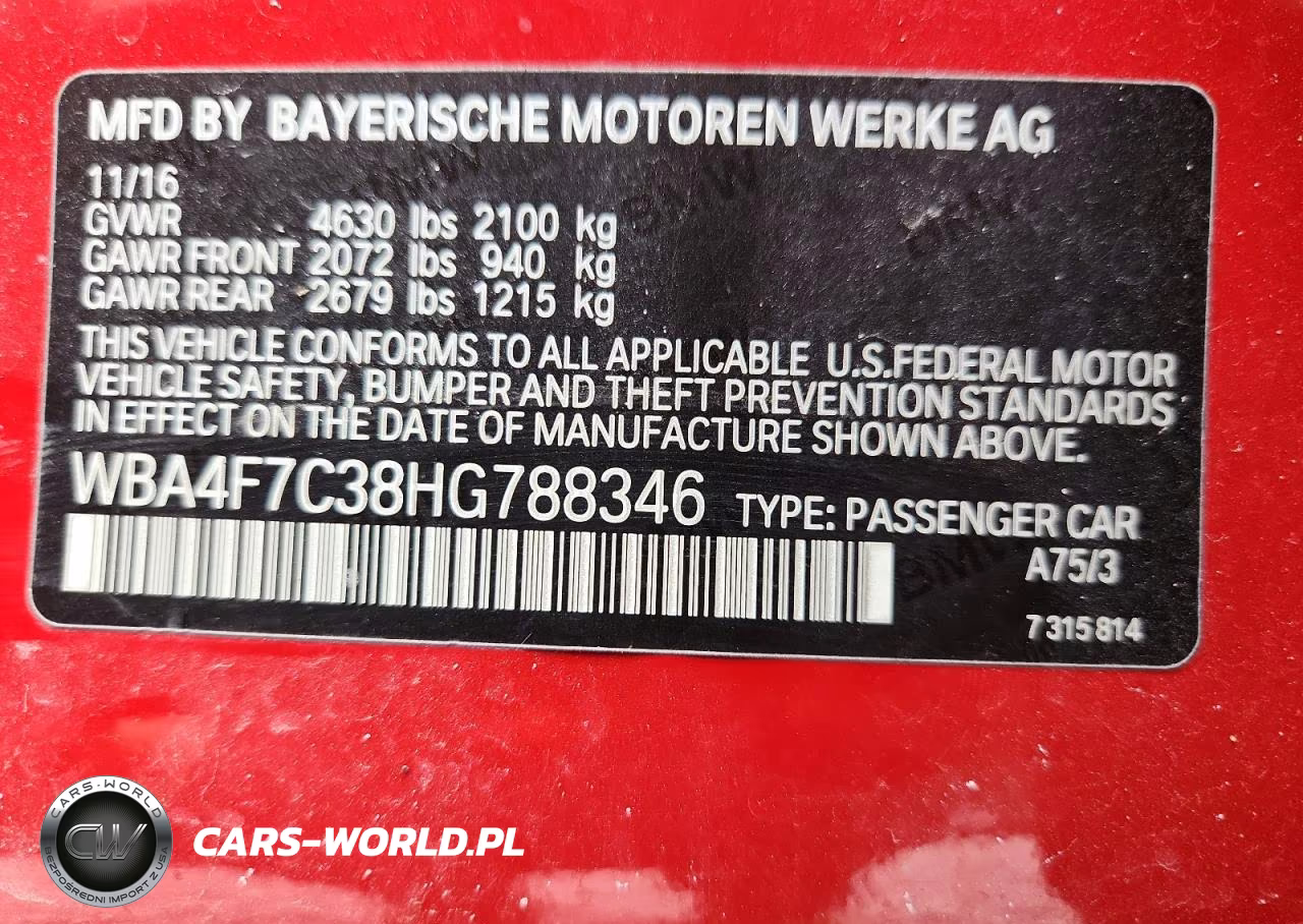 2017 BMW 430I Gran Coupe VIN:WBA4F7C38HG788346 - 12