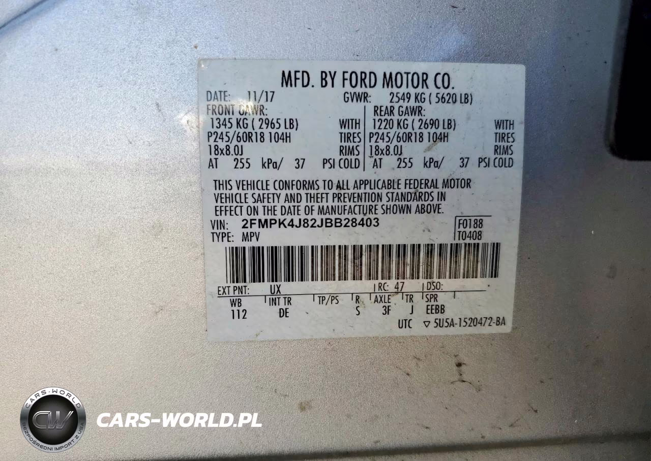 2018 Ford Edge Sel VIN:2FMPK4J82JBB28403 - 13