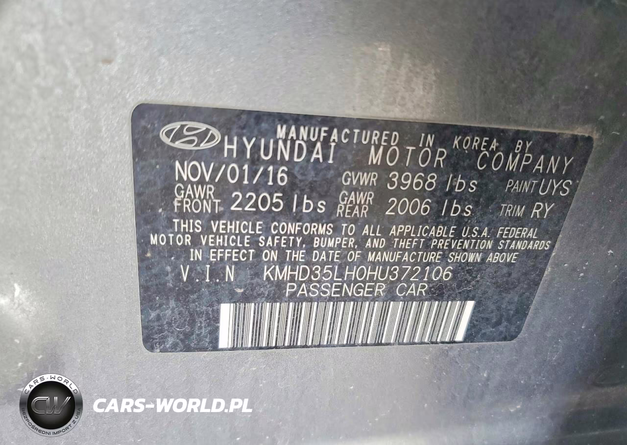 2017 Hyundai Elantra Gt VIN:KMHD35LH0HU372106 - 12