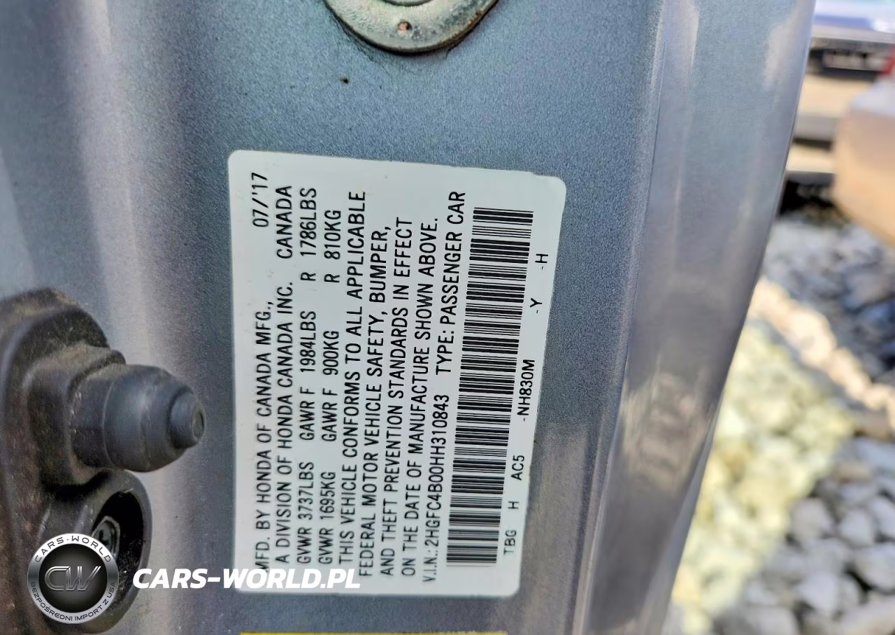 2017 Honda Civic Lx VIN:2HGFC4B00HH310843 - 13