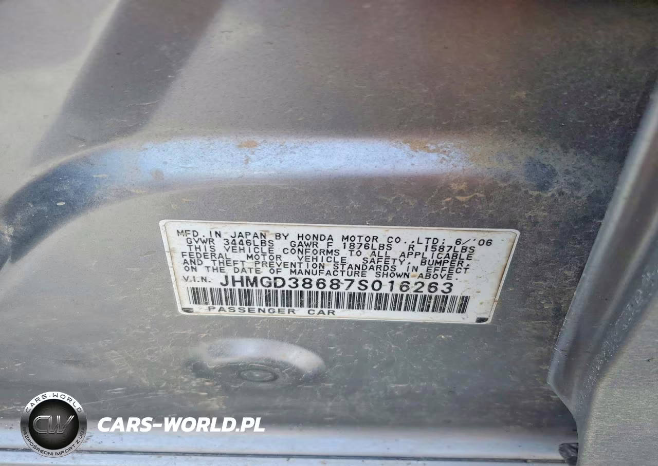 2007 Honda Fit S VIN:JHMGD38687S016263 - 13