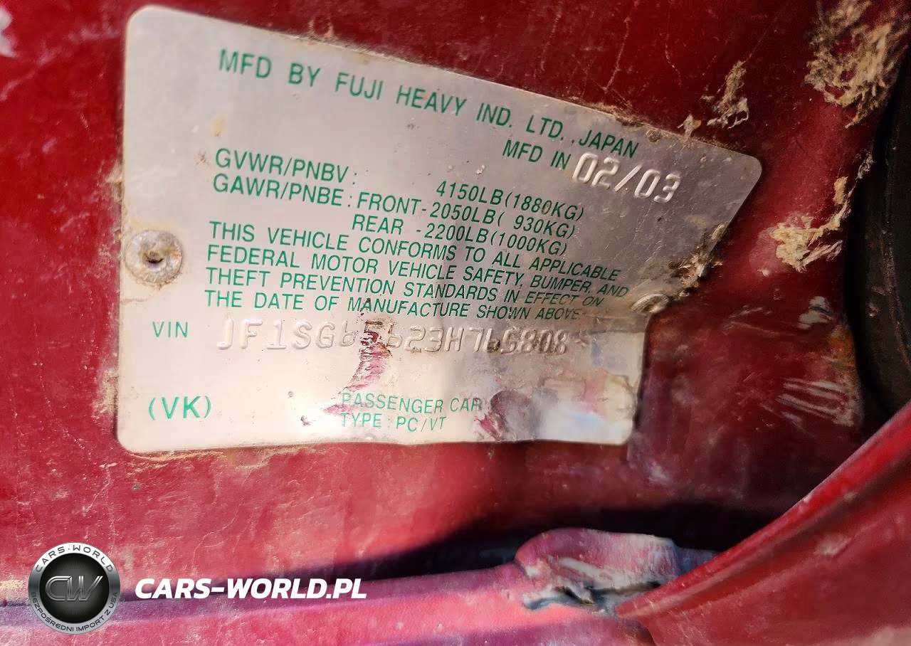 2003 Subaru Forester 2.5Xs VIN:JF1SG65623H765808 - 12