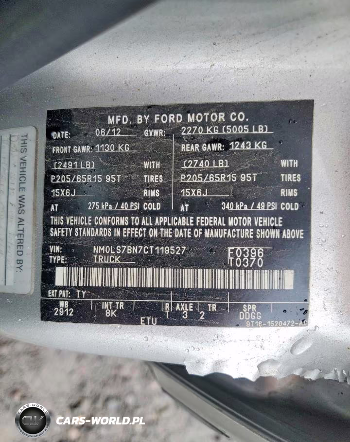2012 Ford Transit Connect Xlt VIN:NM0LS7BN7CT119527 - 13