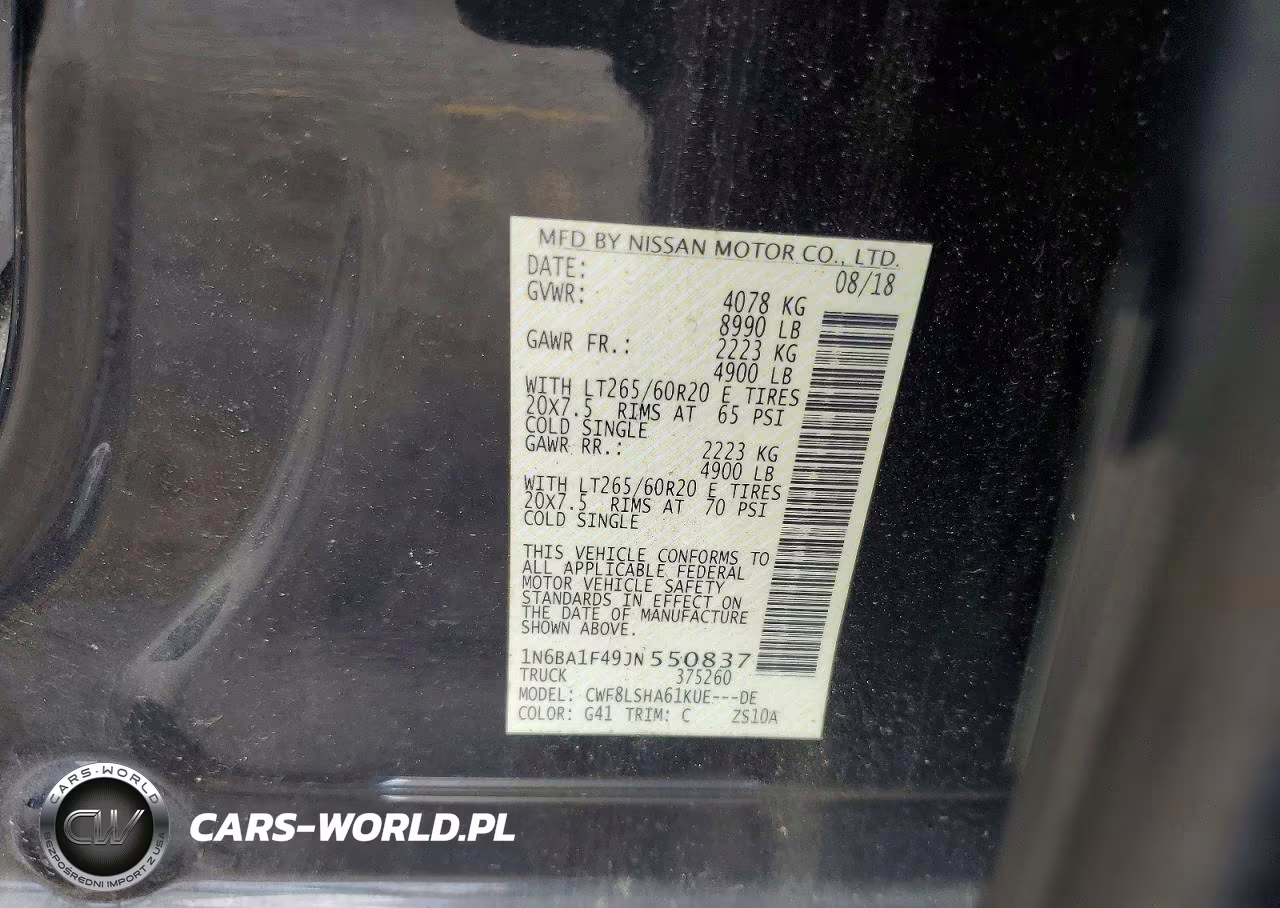 2018 Nissan Titan Xd Sv VIN:1N6BA1F49JN550837 - 13
