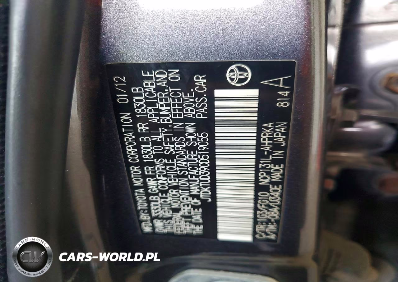 2012 Toyota Yaris 5-Door L VIN:JTDKTUD39CD519055 - 12