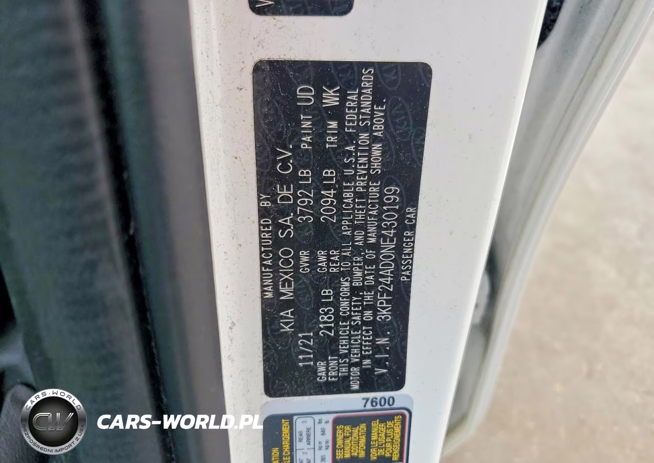 2022 Kia Forte Fe VIN:3KPF24AD0NE430199 - 12