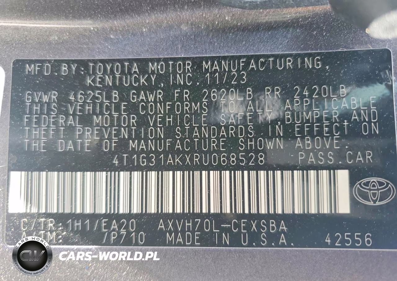 2024 Toyota Camry Hybrid Se VIN:4T1G31AKXRU068528 - 12