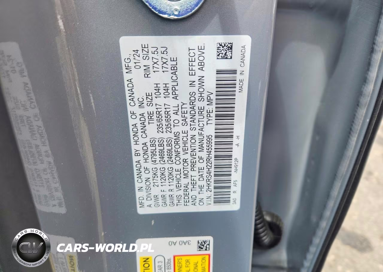 2024 Honda Cr-V Lx VIN:2HKRS4H22RH455995 - 13