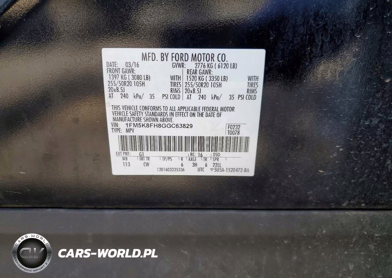 2016 Ford Explorer Limited VIN:1FM5K8FH8GGC63829 - 13