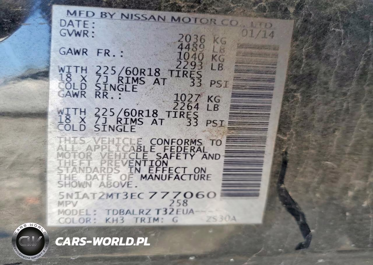 2014 Nissan Rogue Sl VIN:5N1AT2MT3EC777060 - 13