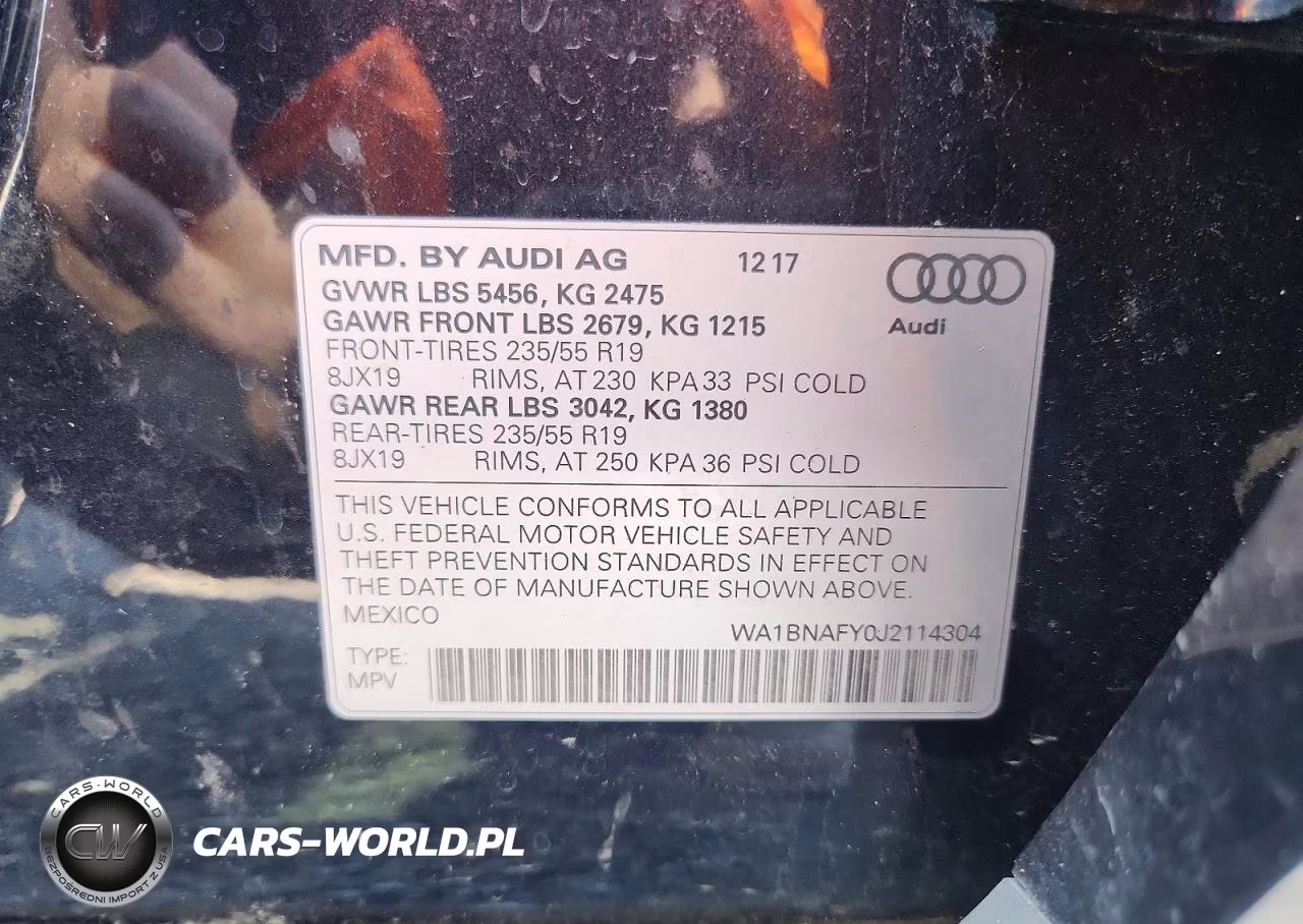 2018 Audi Q5 Premium Plus VIN:WA1BNAFY0J2114304 - 13
