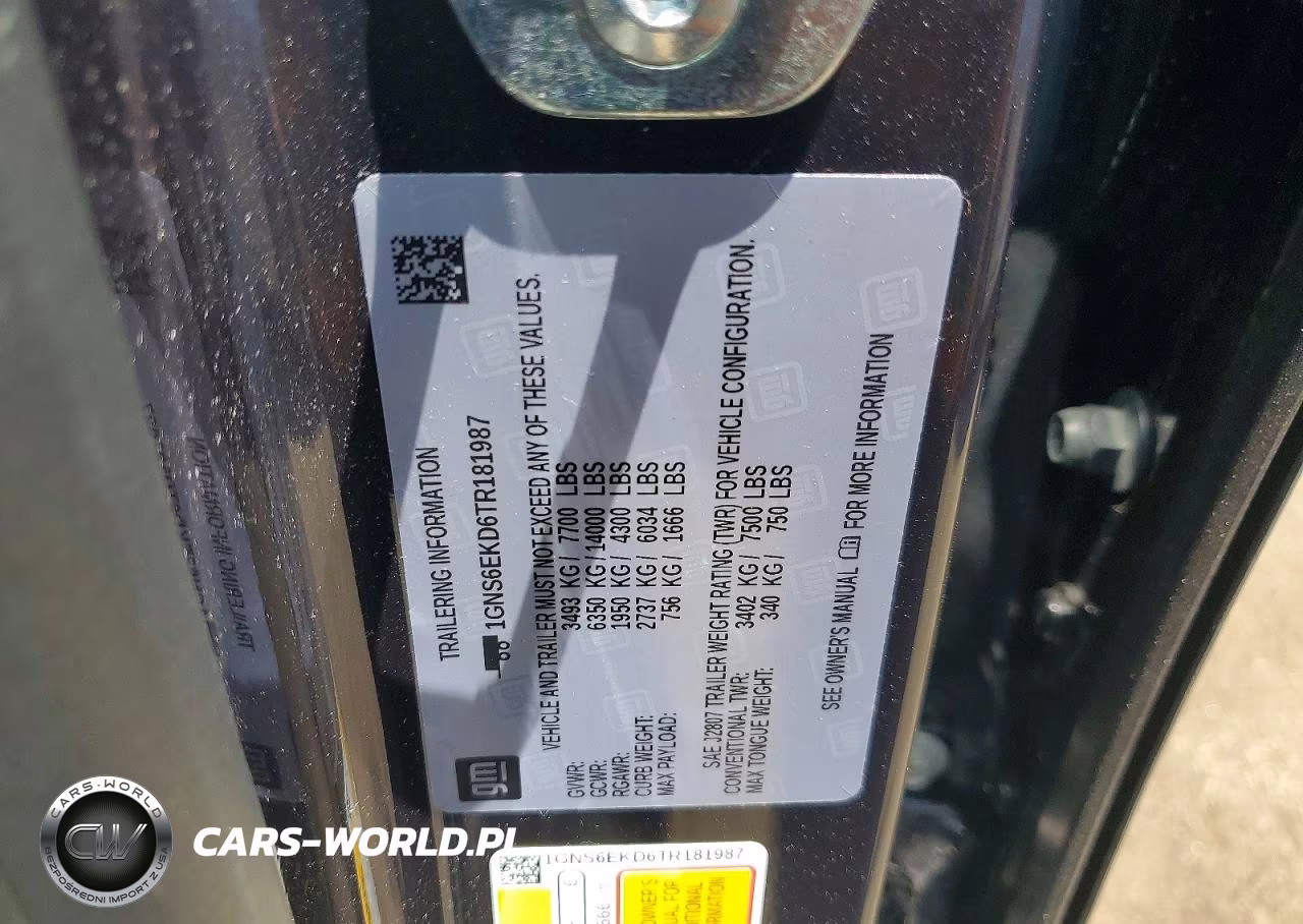 2026 Chevrolet Suburban K1500 Rst VIN:1GNS6EKD6TR181987 - 12