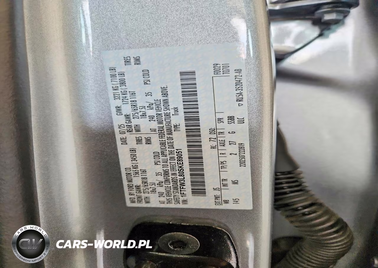 2025 Ford F150 Xlt VIN:1FTFW3L80SKE89051 - 12
