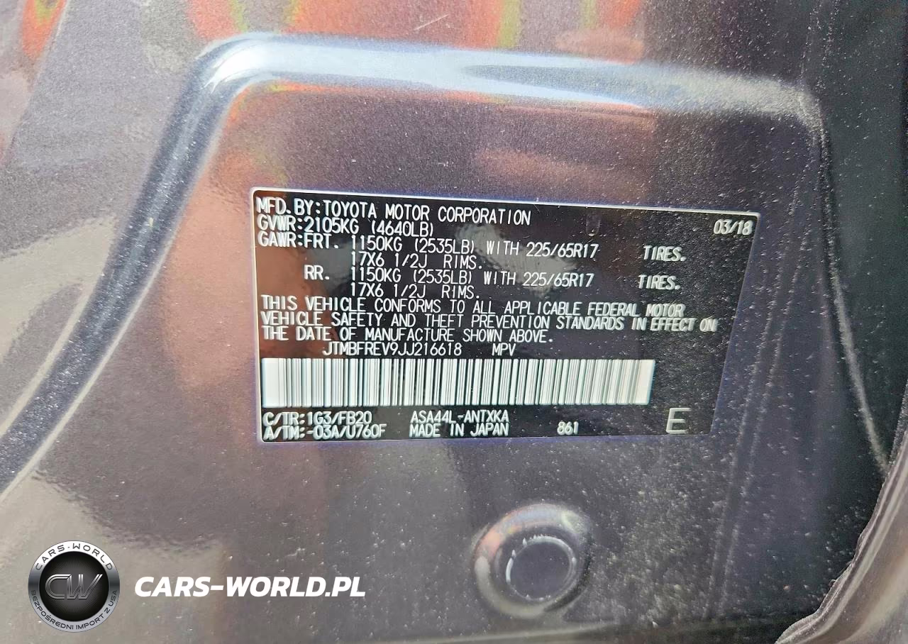 2018 Toyota Rav4 VIN:JTMBFREV9JJ216618 - 14